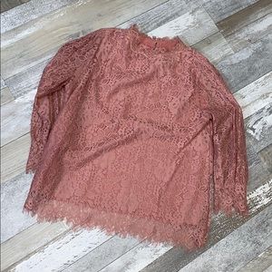 Alice Blue Lacey Career Blouse, Size Small